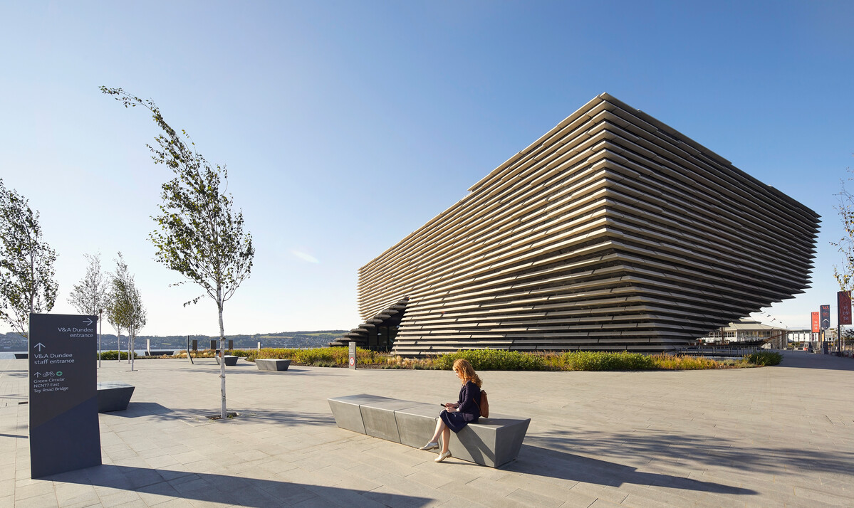 The exterior of V&A Dundee
