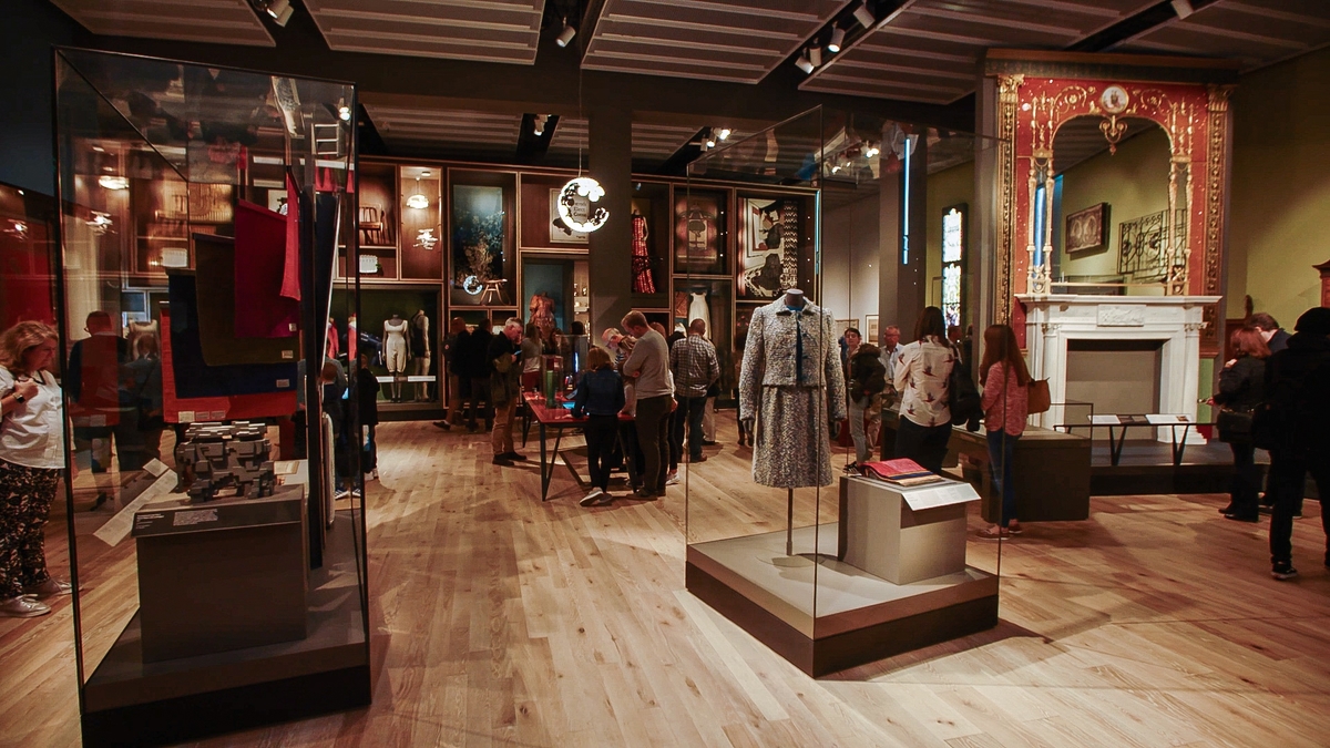 Visitors in the Scottish Design Galleries at V&A Dundee