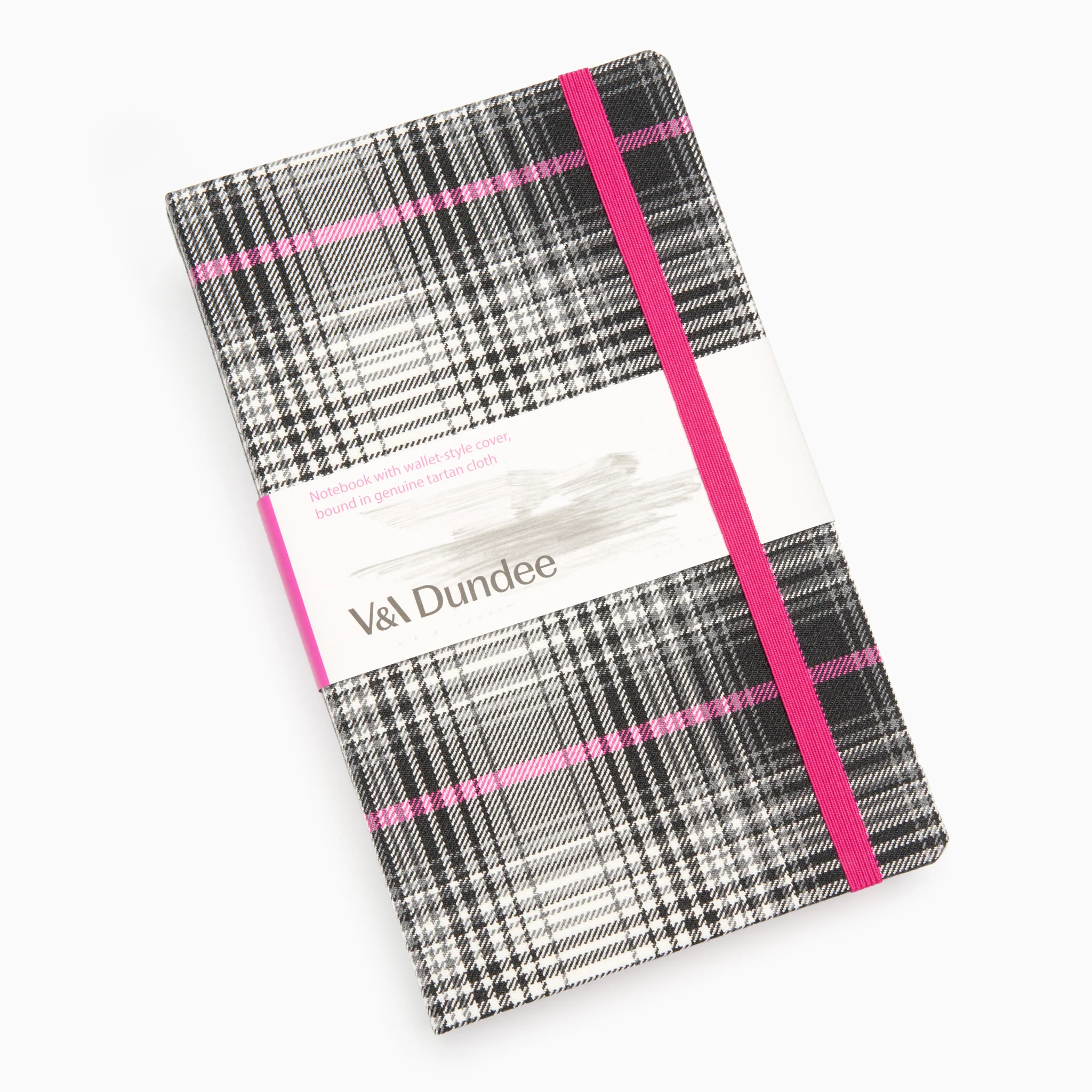 A tartan notebook