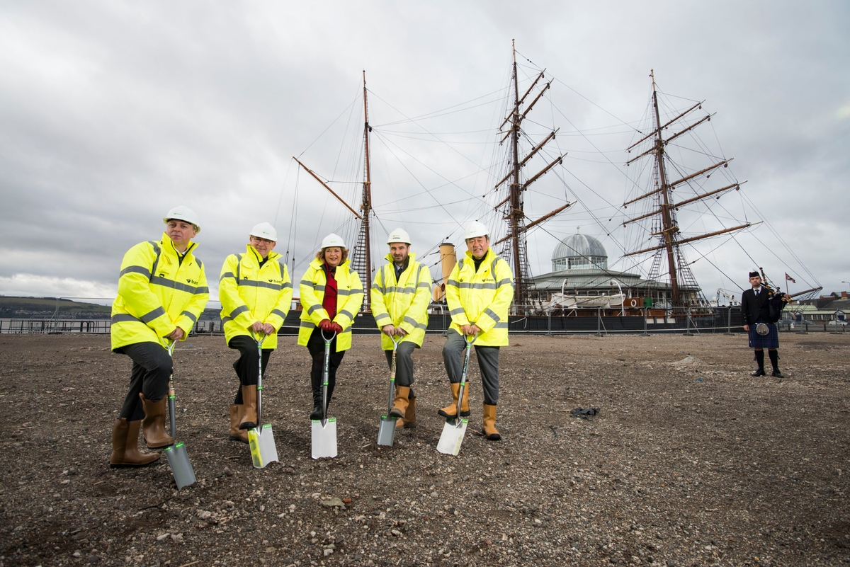 Groundbreaking of future site of V&A Dundee, 2015