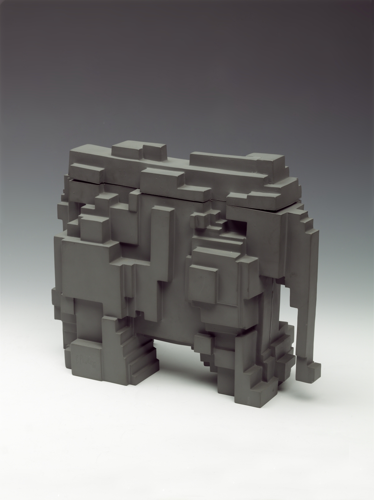 A plastic case shaped like a elephant