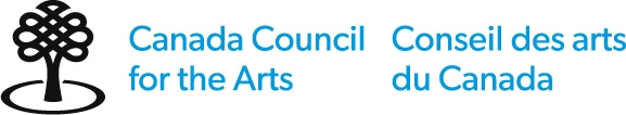 Blue text which says "Canada Council for the Arts"