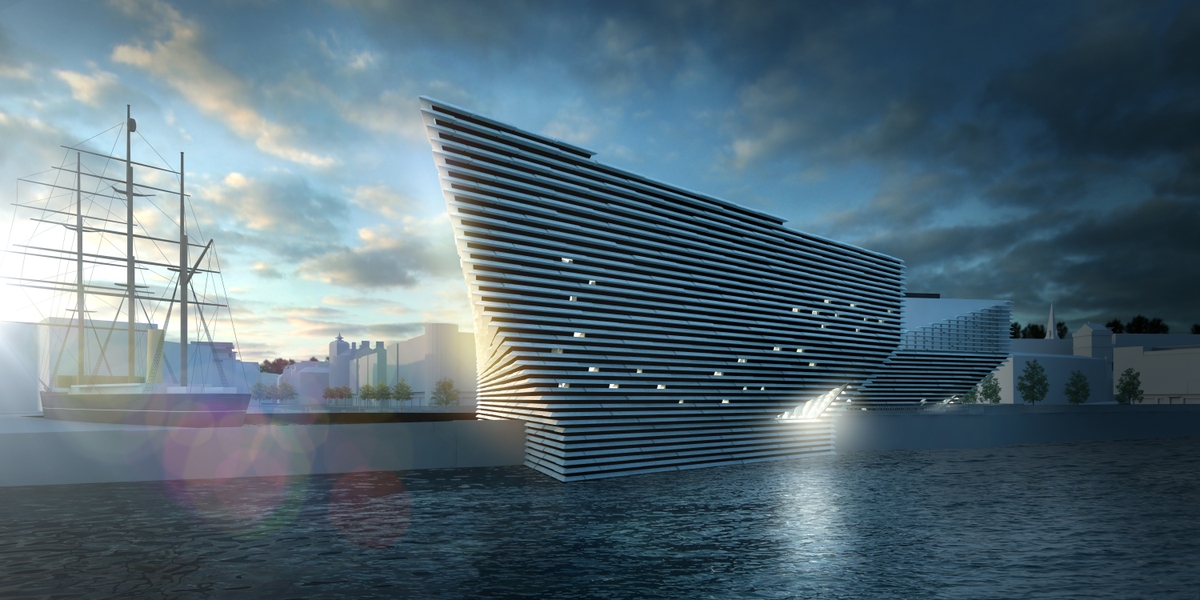 A render of V&A Dundee building