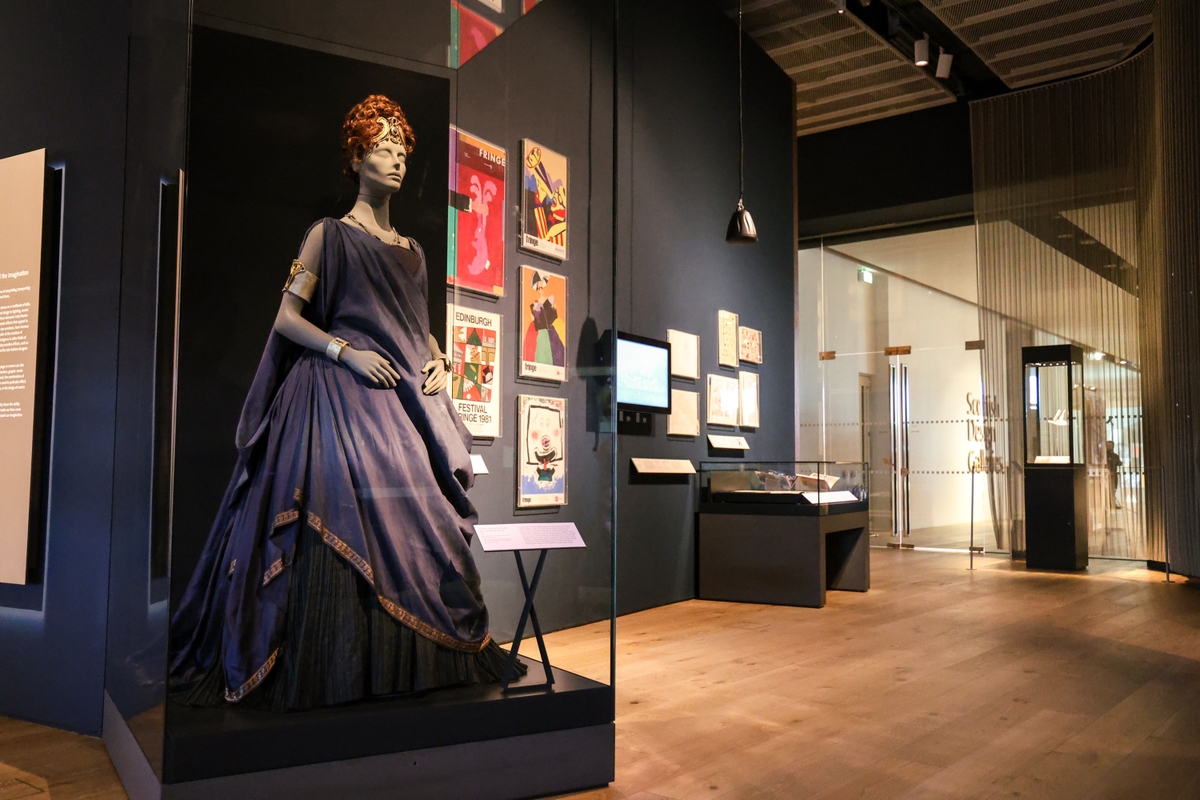 A flowing purple dress from French play, Phaedra by Rancine