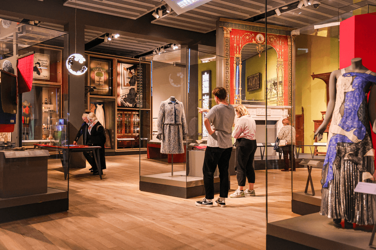 Visitors in the Scottish Design Galleries