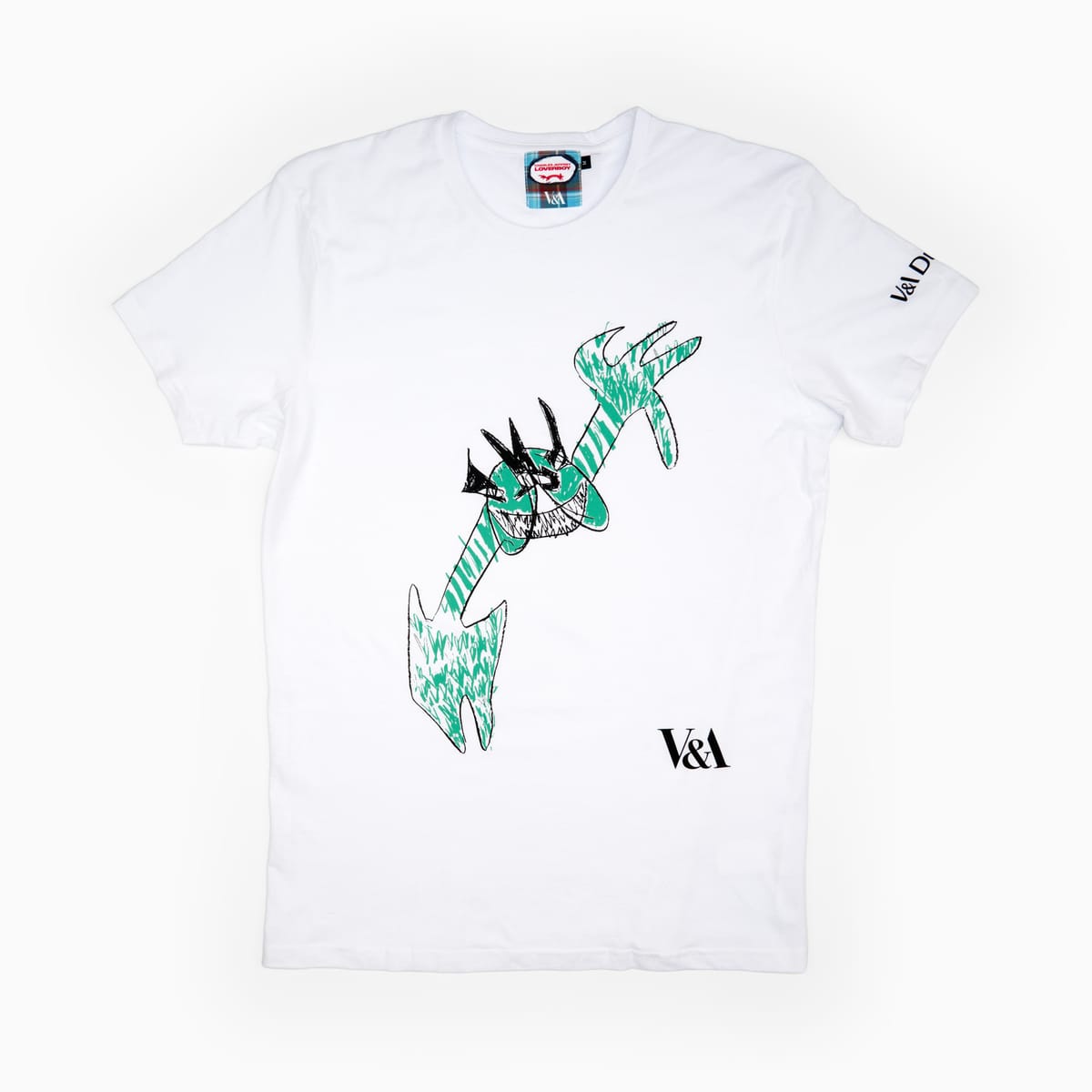 A white graphic t-shirt